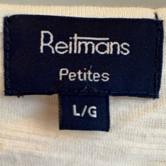 Reitmans Cream Ruffled Short Sleeve Blouse - Picture 2 of 5